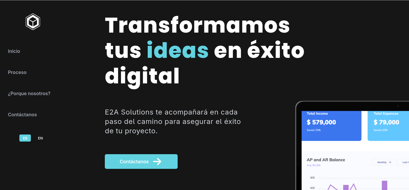 E2A Solution - Landing Page